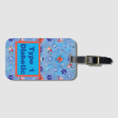 Typ 1 oder 2 Diabetiker Farbdruck Gepäckanhänger (Vorderseite (Horizontal))