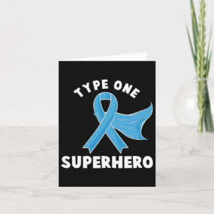 Typ 1 Superheld Diabetes Awareness Diabetic Boy Karte
