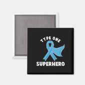 Typ 1 Superheld Diabetes Awareness Diabetic Boy Magnet (Vorderseite/Rückseite)