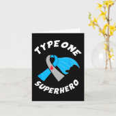 Typ 1 Superheld Typ 1 Diabetes-Bewusstsein 1 Karte (Gelbe Blume)