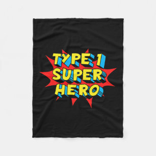 Typ 1 Superheld Typ 1 Diabetes-Bewusstsein Fleecedecke