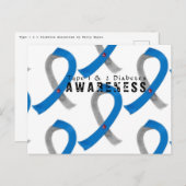 Typ 1 und 2 Diabetes Postkarte (Vorne/Hinten)