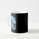 Typ 1 Warrior Retro Rainbow Diabetes Awareness Ri Kaffeetasse (Vorderseite Links)