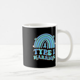 Typ 1 Warrior Retro Rainbow Diabetes Awareness Ri Kaffeetasse