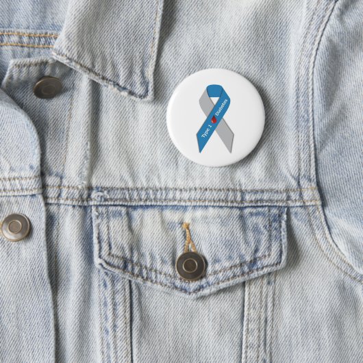 Typ- 1diabetes-Bewusstseins-Band Button (Beispiel)