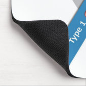 Typ- 1diabetes-Bewusstseins-Band Mousepad (Ecke)