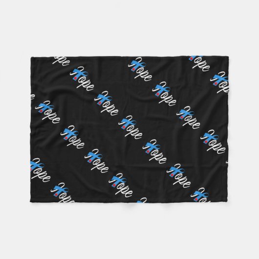 Typ- 1diabetes-blaues Band-Bewusstsein HOFFNUNG Fleecedecke (Vorderseite (Horizontal))