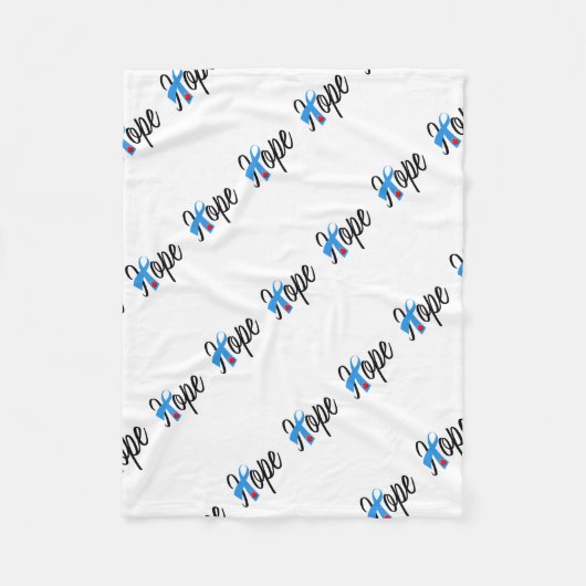 Typ- 1diabetes-blaues Band-Bewusstsein HOFFNUNG Fleecedecke (Vorderseite)