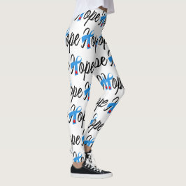 Typ- 1diabetes-blaues Band-Bewusstsein HOFFNUNG Leggings