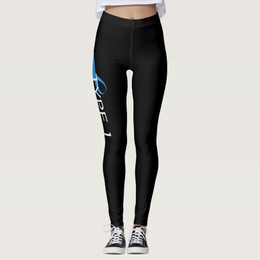 Typ- 1diabetes-blaues Band-Bewusstsein HOFFNUNG Leggings (Vorderseite)