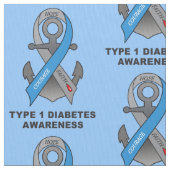 Typ- 1diabetes mit Anker der Hoffnung Stoff (Nahaufnahme)