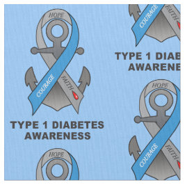 Typ- 1diabetes mit Anker der Hoffnung Stoff