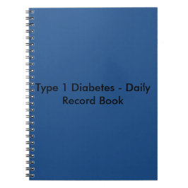 Typ- 1diabetes-tägliches Rekordbuch Notizblock