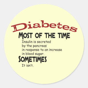 Typ 2 Diabetesgeschenke und T - Shirt Runder Aufkleber