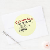 Typ 2 Diabetesgeschenke und T - Shirt Runder Aufkleber (Umschlag)
