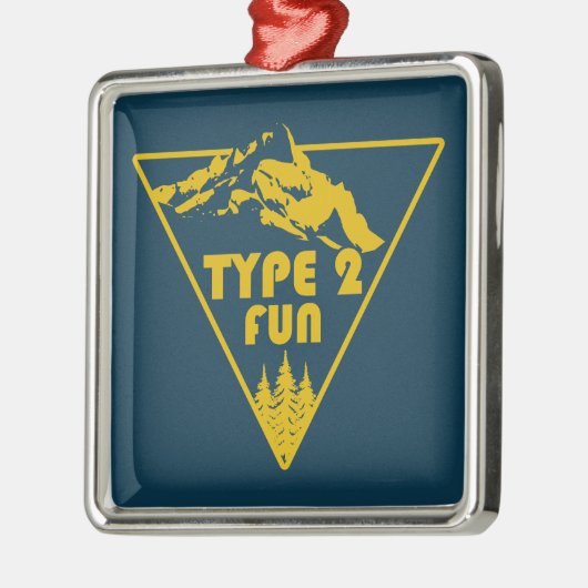 Typ 2 Fun Mountains Ornament Aus Metall (Links)