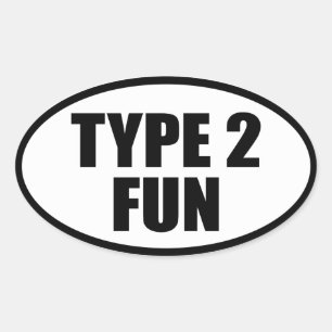 Typ 2 Spaß Ovaler Aufkleber