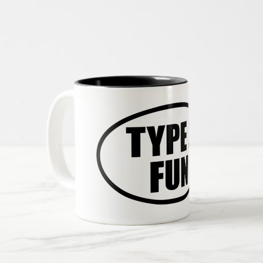 Typ 2 Spaß Zweifarbige Tasse (Vorderseite Links)