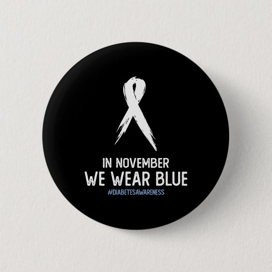 Typ-2- und Typ-1-Diabetes-Bewusstsein im November Button (Vorderseite)