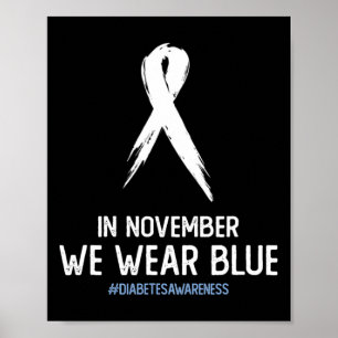 Typ-2- und Typ-1-Diabetes-Bewusstsein im November  Poster