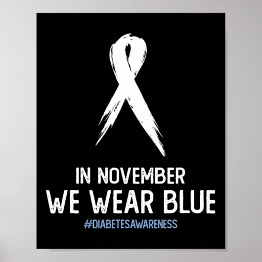 Typ-2- und Typ-1-Diabetes-Bewusstsein im November  Poster (Vorne)