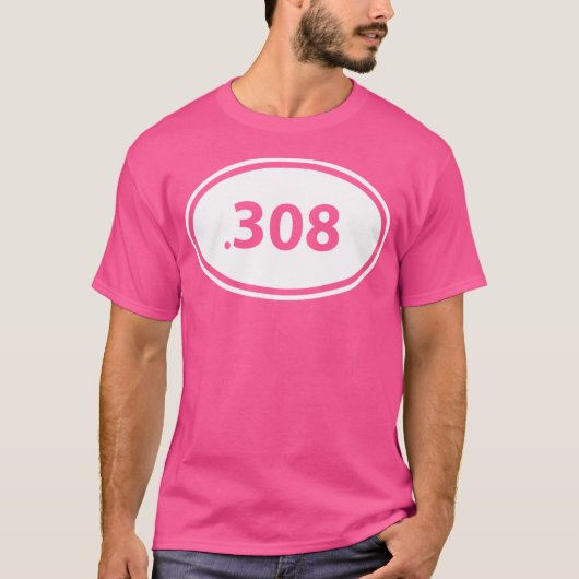 Typ 308 Jagdrifle Rund um Caliber Gun Eigner T-Shirt (Vorderseite)