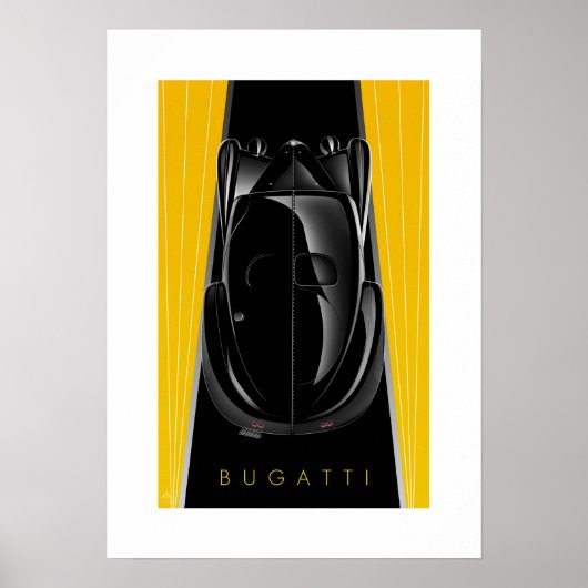 Typ 57 SC Atlantic Art Deco Car Poster (Vorne)