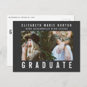 Typ Abschluss Multi Foto Modernste Schwarzweiß Postkarte (Vorne/Hinten)