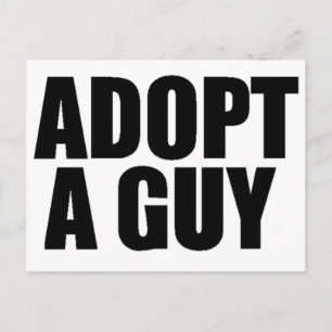 Typ adoptiert postkarte