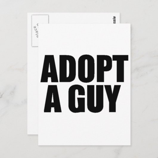 Typ adoptiert postkarte (Vorne/Hinten)