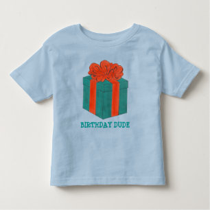 Typ am Geburtstag Blau/Rote Geschenkboxen vorhande Kleinkind T-shirt
