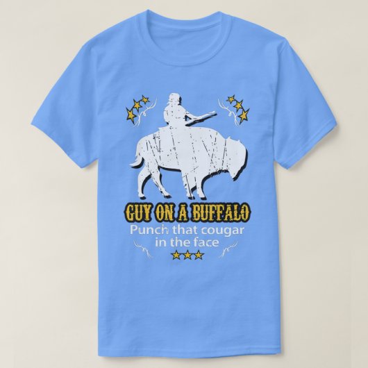 Typ auf einem Buffalo _ Punch dieses Cougar im Ges T-Shirt (Design vorne)