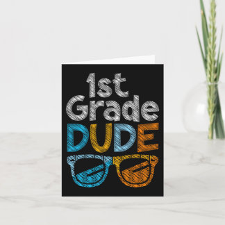 Typ aus der 1. Klasse Zurück zur Schule Erstklässl Karte