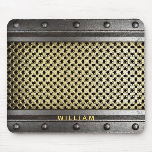 Typ aus Eisen und Stahl Männer Mousepad (Vorne)