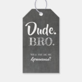 Typ Bro wirst du mein Trauzeuge sein Geschenkanhänger (Vorderseite)