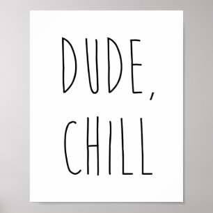 Typ Chill Funny White Elephant Book Nook Library Poster