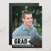 Typ Custom Banner Foto Abschluss Einladung (Vorne/Hinten)