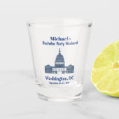 Typ der Bachelor Party in Washington Schnapsglas (Vorderseite)