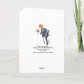 Typ, der immer einen Witz hat! Der glückliche Vate Karte (Rückseite)