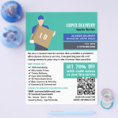 Typ der Kurierlieferung, Kurierdienstwerbung Flyer (Einzeln)