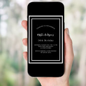 Typ der Schwarz-weißen minimalistischen Männer zum Einladung