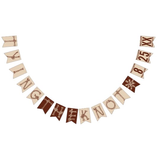 TYP DES KNOTES: KUNSTDATUM Rustikale Hochzeit Wimpelkette (Alle)