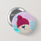 Typ des polaren Bären Button (Vorne & Hinten)