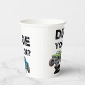 Typ dich rein? Black Typografy Boy Birthday Party Pappbecher (Rechts)