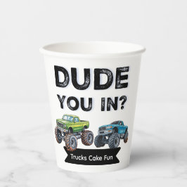 Typ dich rein? Black Typografy Boy Birthday Party Pappbecher