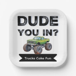 Typ dich rein? Black Typografy Boy Birthday Party Pappteller