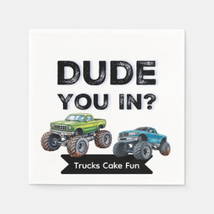 Typ dich rein? Black Typografy Boy Birthday Party Serviette