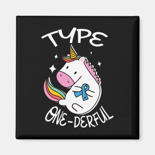 Typ-Einhorn für Diabetes Magnet (Vorne)