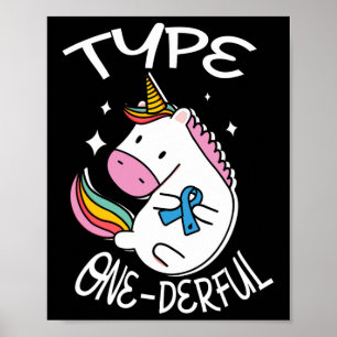 Typ-Einhorn für Diabetes Poster