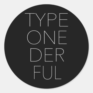 Typ eins: Das volle Diabetes-Bewusstsein 1 Runder Aufkleber